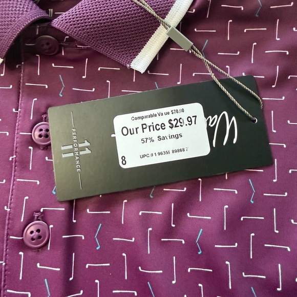 NWT Men's Walter Hagen Golf Performance 11 Short Sleeve Golf Polo Size Small - Picture 4 of 5